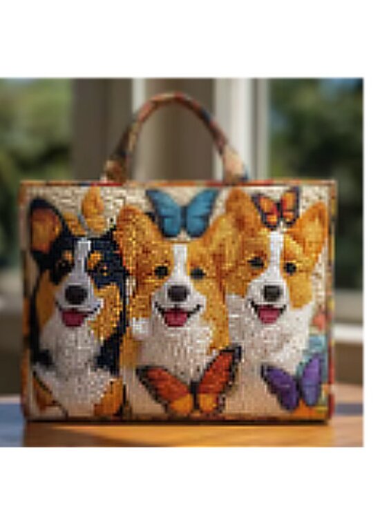 Traver Handbags - Quilted Travel Tote-Puppies